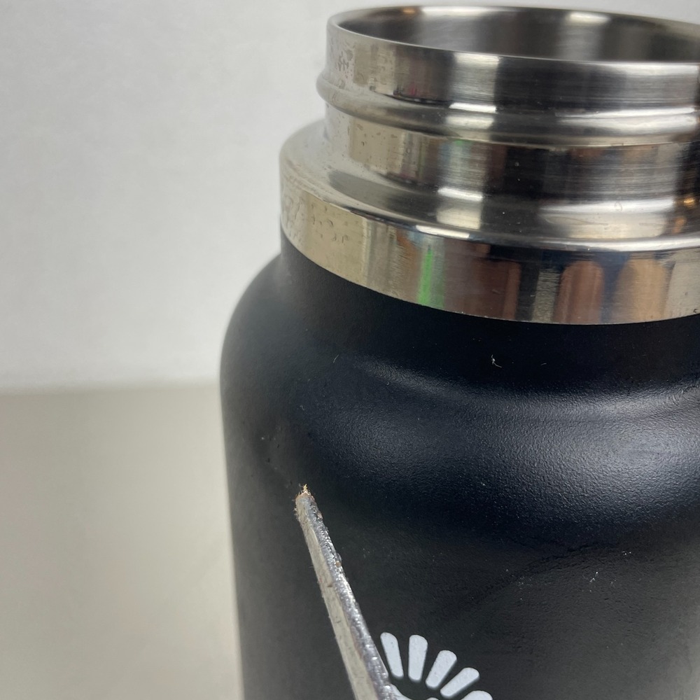 Hydro Flask Wide Mouth Water Bottle 32oz Black Insulated Stainless Steel Hydrate - Picture 13 of 13